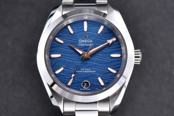 Aqua Terra 150M Ladies VSF 34MM Blue Dial RG Marker SS Bracelet A8800