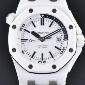 Royal Oak Offshore Diver 15707 42mm ZF White Ceramic White Dial Rubber Strap A3120