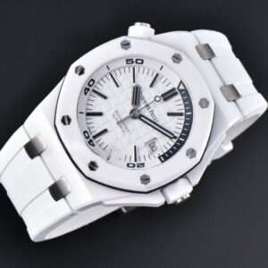 Royal Oak Offshore Diver 15707 42mm ZF White Ceramic White Dial Rubber Strap A3120 - Image 3