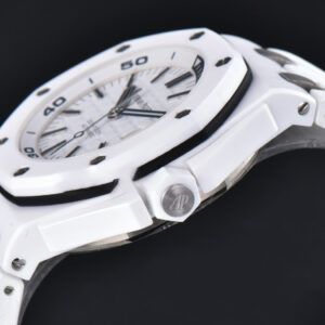 Royal Oak Offshore Diver 15707 42mm ZF White Ceramic White Dial Rubber Strap A3120 - Image 5