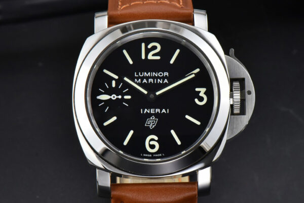PAM005 44mm HWF Black Dial Brown Leather Strap A6497