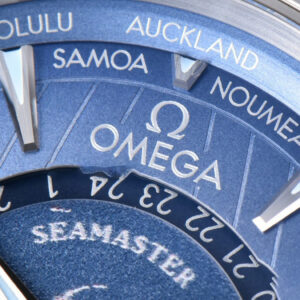 Aqua Terra 150m GMT Worldtimer 43mm VSF Ice Blue Dial Light Blue Rubber Strap A8938 - Image 2