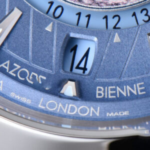 Aqua Terra 150m GMT Worldtimer 43mm VSF Ice Blue Dial Light Blue Rubber Strap A8938 - Image 4