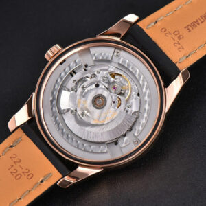 Transocean Day & Date V7F 43MM RG Black Dial Black Leather Strap Clone CA145 - Image 19