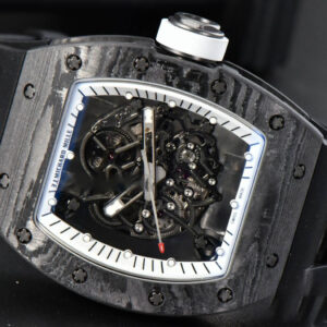RM055 42.7mm Bubba Watson ZF Black NTPT White Skeleton Dial Black Rubber Strap NH05 - Image 5