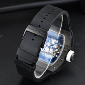 RM055 42.7mm Bubba Watson ZF Black NTPT White Skeleton Dial Black Rubber Strap NH05 - Image 6