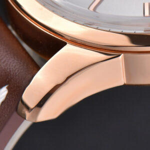 Transocean Day & Date V7F 43MM RG Silver Dial Brown Leather Strap Clone CA145 - Image 13