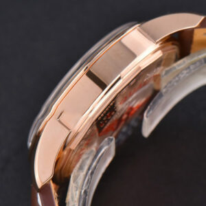Transocean Day & Date V7F 43MM RG Silver Dial Brown Leather Strap Clone CA145 - Image 17