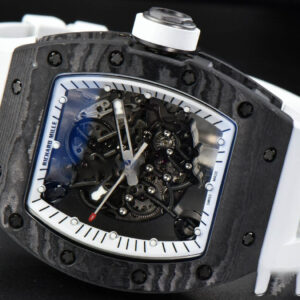 RM055 42.7mm Bubba Watson ZF Black NTPT White Skeleton Dial White Rubber Strap NH05 - Image 2