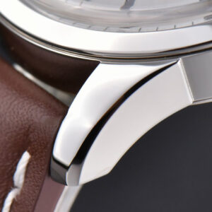 Transocean Day & Date V7F 43MM Silver Dial Brown Leather Strap Clone CA145 - Image 3