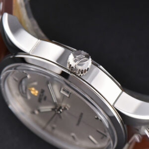Transocean Day & Date V7F 43MM Silver Dial Brown Leather Strap Clone CA145 - Image 4