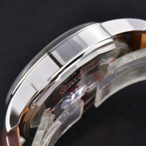 Transocean Day & Date V7F 43MM Silver Dial Brown Leather Strap Clone CA145 - Image 5