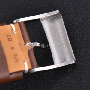 Transocean Day & Date V7F 43MM Silver Dial Brown Leather Strap Clone CA145 - Image 8