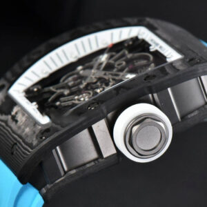 RM055 42.7mm Bubba Watson ZF Black NTPT White Skeleton Dial Blue Rubber Strap NH05 - Image 8