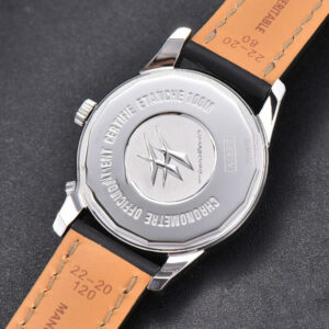 Transocean Day & Date V7F 43MM Black Dial Black Leather Strap Clone CA145 - Image 15