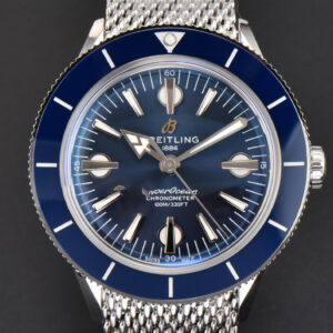SuperOcean Heritage 42mm SS GF Blue Ceramic Blue Dial Mesh Bracelet A2824