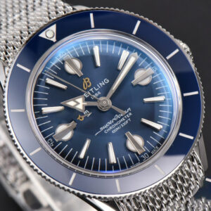 SuperOcean Heritage 42mm SS GF Blue Ceramic Blue Dial Mesh Bracelet A2824 - Image 26