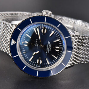 SuperOcean Heritage 42mm SS GF Blue Ceramic Blue Dial Mesh Bracelet A2824 - Image 27