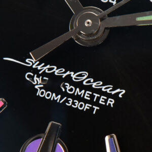 SuperOcean Heritage 42mm SS GF Black Ceramic Black Dial Rainbow Marker Mesh Bracelet A2824 - Image 23