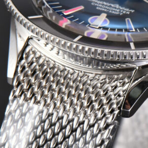 SuperOcean Heritage 42mm SS GF Black Ceramic Black Dial Rainbow Marker Mesh Bracelet A2824 - Image 25