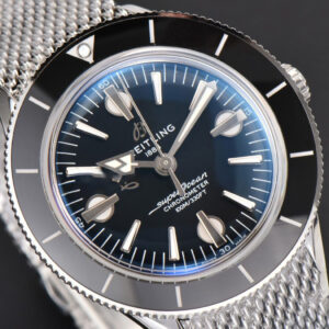 SuperOcean Heritage 42mm SS GF Black Ceramic Black Dial Mesh Bracelet A2824 - Image 27