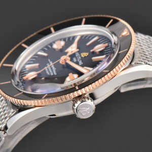 SuperOcean Heritage 42mm RG/SS GF Black Ceramic Black Dial Mesh Bracelet A2824 - Image 23