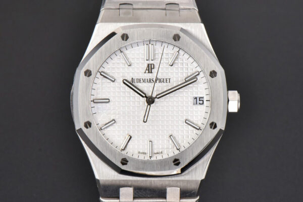Royal Oak 15500 41mm APSF White Textured Dial SS Bracelet A4302