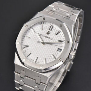 Royal Oak 15500 41mm APSF White Textured Dial SS Bracelet A4302 - Image 4