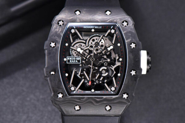 RM035-02 KVF Skeleton Dial White on Black Rubber Strap MIYOTA8215 V3