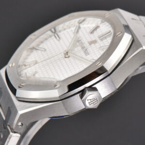 Royal Oak 15500 41mm APSF White Textured Dial SS Bracelet A4302 - Image 5