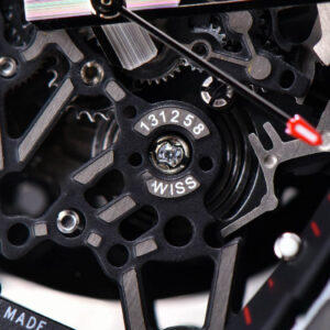 RM035-02 KVF Skeleton Dial White on Black Rubber Strap MIYOTA8215 V3 - Image 3