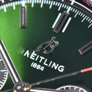 Premier B01 Chrono GF 42MM Green Dial Green Leather Strap A7750 - Image 2
