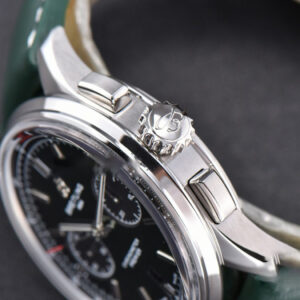 Premier B01 Chrono GF 42MM Green Dial Green Leather Strap A7750 - Image 8