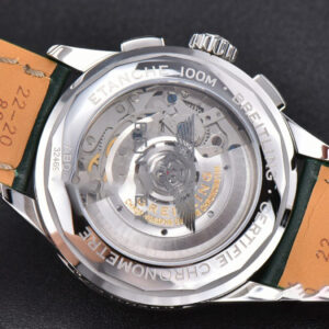 Premier B01 Chrono GF 42MM Green Dial Green Leather Strap A7750 - Image 18