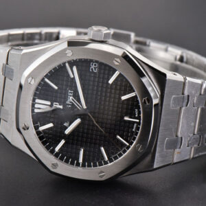 Royal Oak 15500 41mm APSF Black Textured Dial SS Bracelet A4302 - Image 5