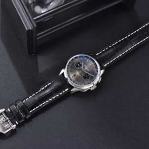 Premier B01 Chrono GF 42MM Gray Dial Black Leather Strap A7750 - Image 5