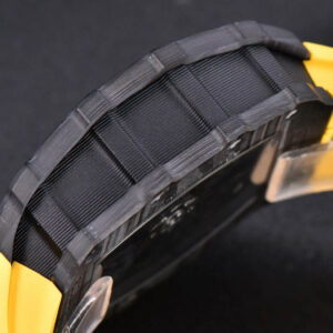 RM035-02 KVF Skeleton Dial Red on Yellow Rubber Strap MIYOTA8215 V3 - Image 6