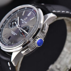Premier B01 Chrono GF 42MM Gray Dial Black Leather Strap A7750 - Image 13