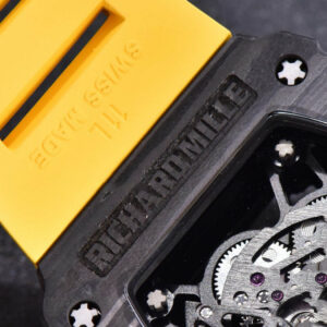 RM035-02 KVF Skeleton Dial Red on Yellow Rubber Strap MIYOTA8215 V3 - Image 15