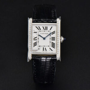 Tank Must Large 33.7×25.5mm Diamond K11F White Dial Black Croc Strap Quartz - Image 11