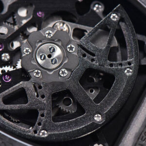 RM035-02 KVF Skeleton Dial Red on Yellow Rubber Strap MIYOTA8215 V3 - Image 5