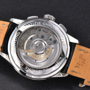 Premier B01 Chrono GF 42MM Gray Dial Black Leather Strap A7750 - Image 18