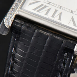 Tank Must Large 33.7×25.5mm Diamond K11F White Dial Black Croc Strap Quartz - Image 16