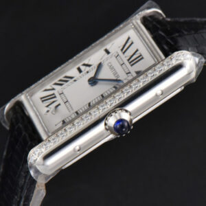 Tank Must Large 33.7×25.5mm Diamond K11F White Dial Black Croc Strap Quartz - Image 17