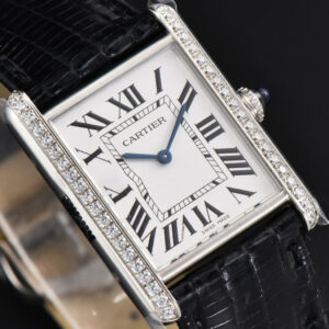 Tank Must Large 33.7×25.5mm Diamond K11F White Dial Black Croc Strap Quartz - Image 18