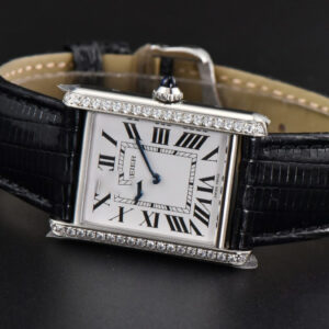 Tank Must Large 33.7×25.5mm Diamond K11F White Dial Black Croc Strap Quartz - Image 20