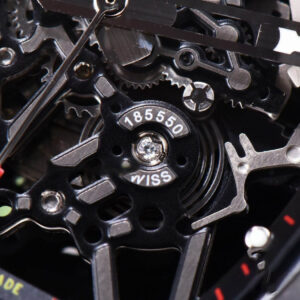 RM035-02 KVF Skeleton Dial Red on Green Camouflage Rubber Strap MIYOTA8215 V3 - Image 2