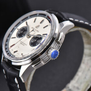 Premier B01 Chrono GF 42MM White Dial Black Subdial Black Leather Strap A7750 - Image 17