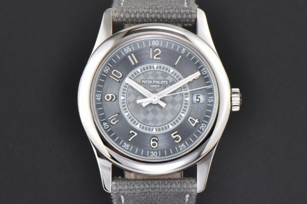 Calatrava 6007 40mm PPF Grey Blue Dial Gray Nylon Strap 324CS