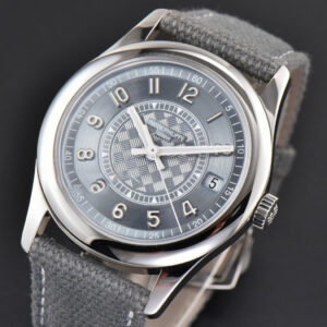 Calatrava 6007 40mm PPF Grey Blue Dial Gray Nylon Strap 324CS - Image 12